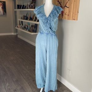 Soft Surroundings Blue cotton Jumpsuit Pants